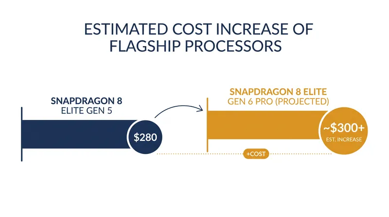 Estimated component costs for Qualcomm's premium mobile processors.