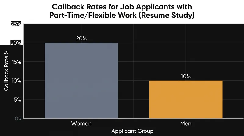 Men who utilize flexible or part-time work face a severe 'flexibility stigma' in the labor market.