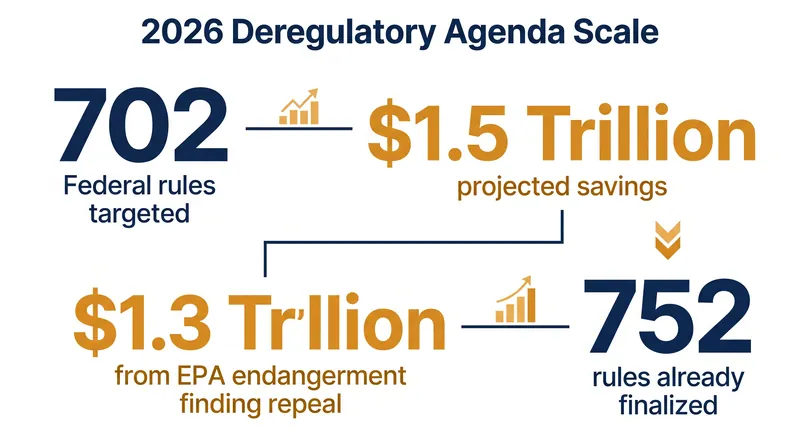 The financial scope of the administration's 2026 deregulatory agenda.