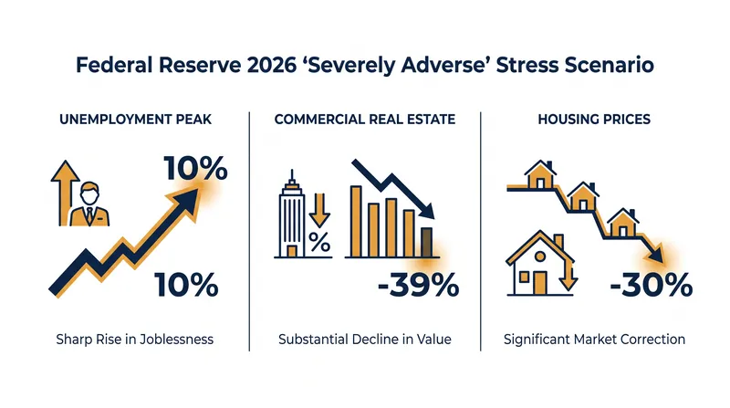 The 2026 hypothetical scenario simulated a severe real estate crash and a spike in unemployment.