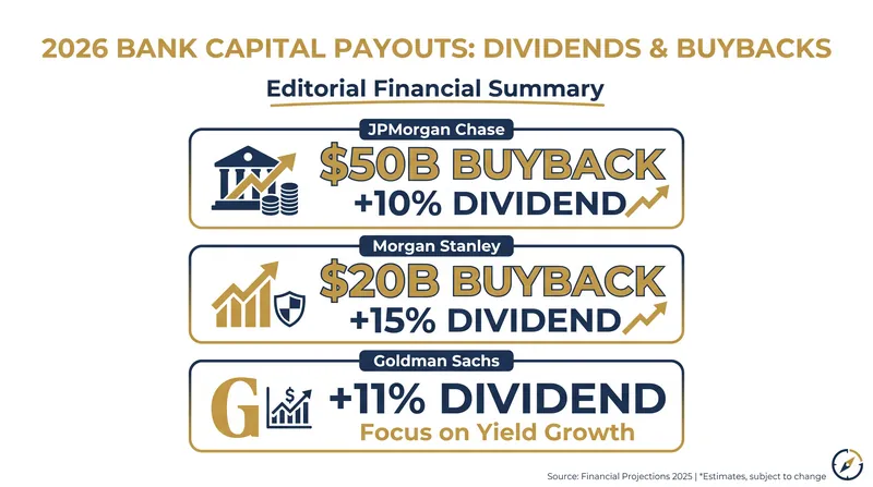 Following the stress test results, major Wall Street banks announced significant increases in shareholder returns.