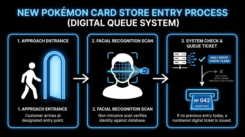 How the new biometric entry system works to prevent repeat buyers.