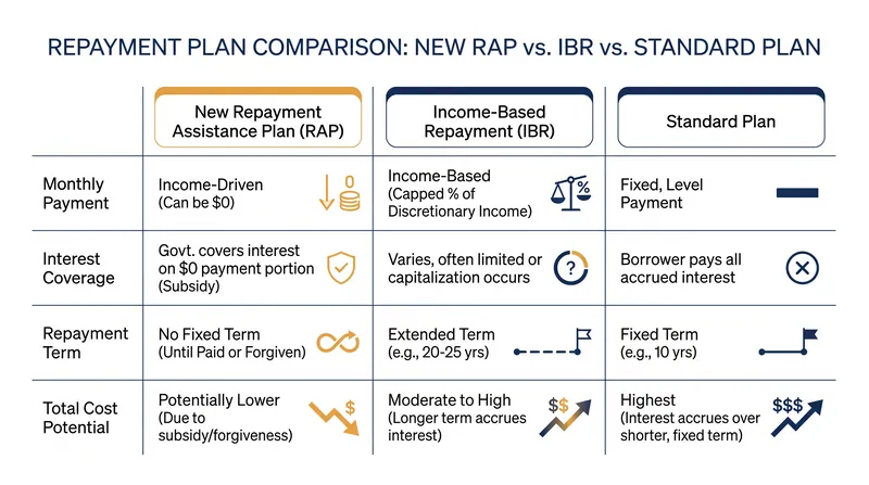 The new Repayment Assistance Plan (RAP) replaces several legacy income-driven options for borrowers.