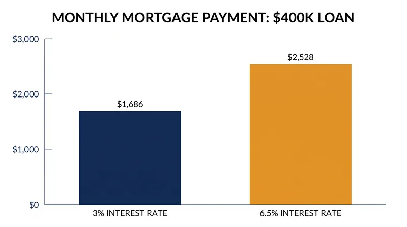 The math behind the lock-in effect: trading a pandemic-era rate for a current rate drastically increases monthly payments.