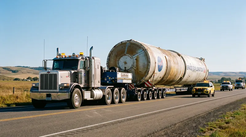 Moving aerospace components requires specialized heavy-haul transport, placing immense strain on aging rural roads and bridges.