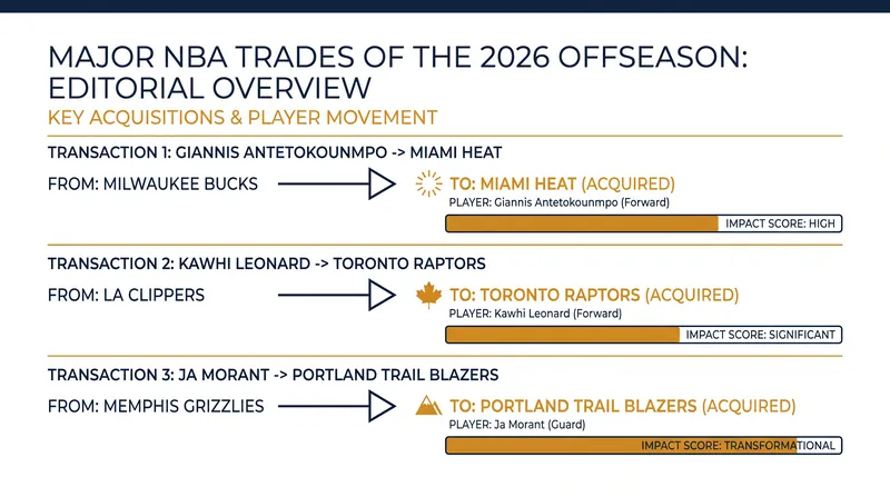 The three blockbuster deals that defined the 2026 NBA offseason.