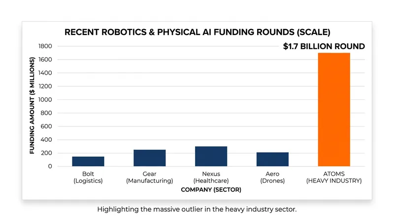 The $1.7 billion equity round marks one of the largest single investments in the physical AI sector.