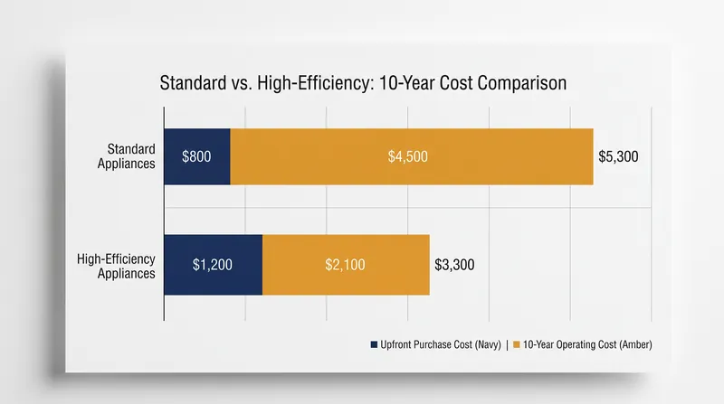 The core debate centers on the trade-off between lower upfront retail prices and long-term utility bill savings.