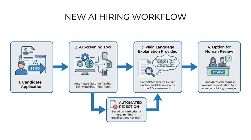 The new accountability model requires employers to offer human review for AI-driven employment decisions.