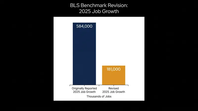 The annual benchmark revision drastically reduced the total number of jobs created in 2025.