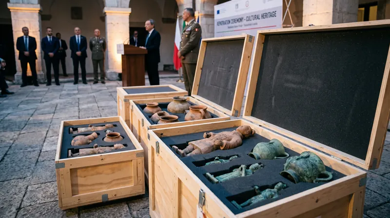 Repatriation ceremonies mark the formal return of looted cultural heritage to source nations.