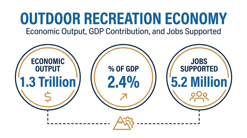 The outdoor recreation economy now accounts for 2.4 percent of the entire U.S. gross domestic product.