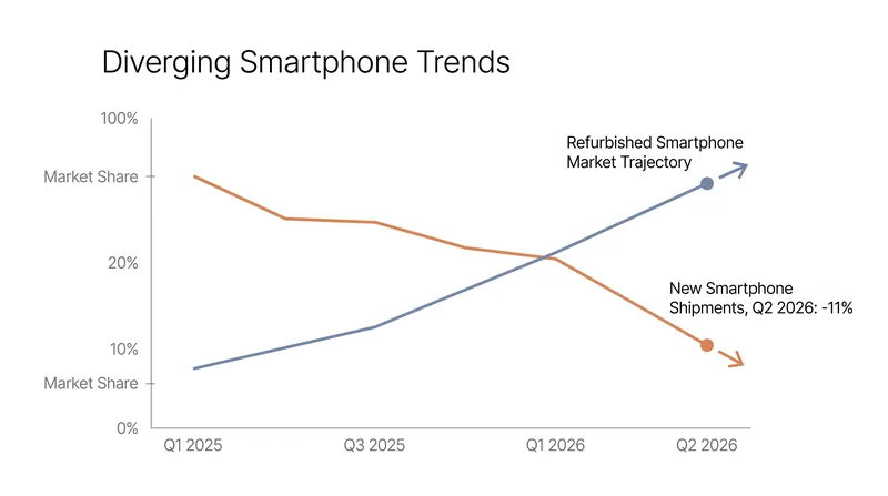 As new device shipments hit a 13-year low, the secondary market is experiencing unprecedented growth.