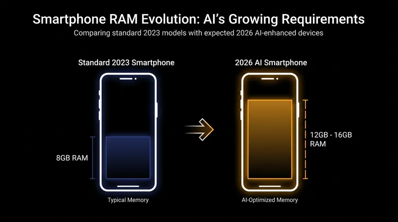 On-device AI features have doubled the baseline memory requirements for modern smartphones.