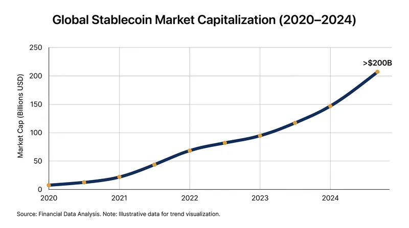 The stablecoin market has grown exponentially, prompting lawmakers to establish federal guardrails.