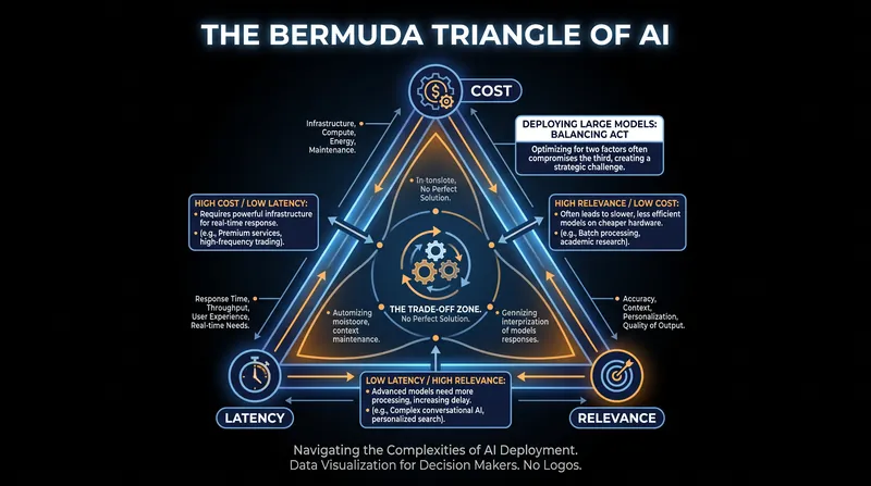The 'Bermuda Triangle' of AI deployment forces developers to balance cost, latency, and relevance.