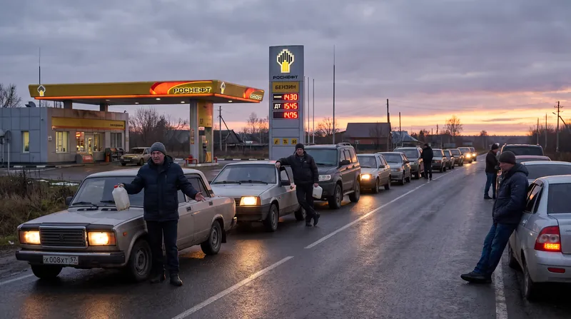 Fuel shortages have led to hours-long queues and strict rationing for an estimated 50 million Russian citizens.