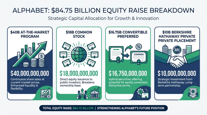 A breakdown of the tranches in Alphabet's record-setting $84.75 billion equity offering.