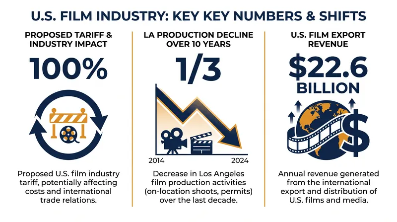 The economic stakes of the proposed film tariff.