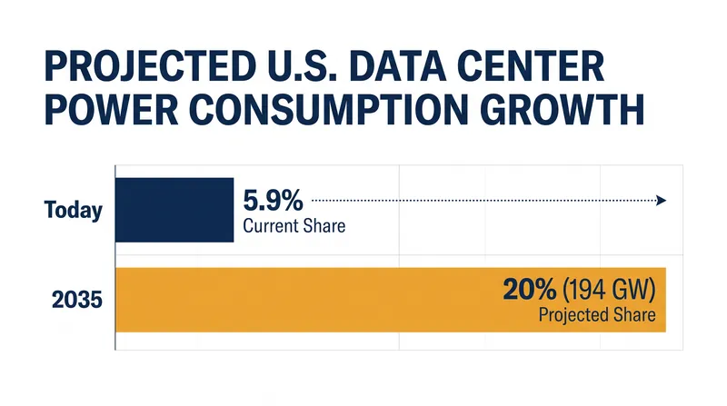 Data centers are projected to consume one-fifth of all U.S. electricity by 2035.