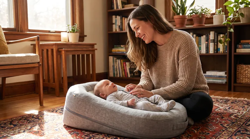Even compliant loungers are strictly for awake, supervised time on the floor.