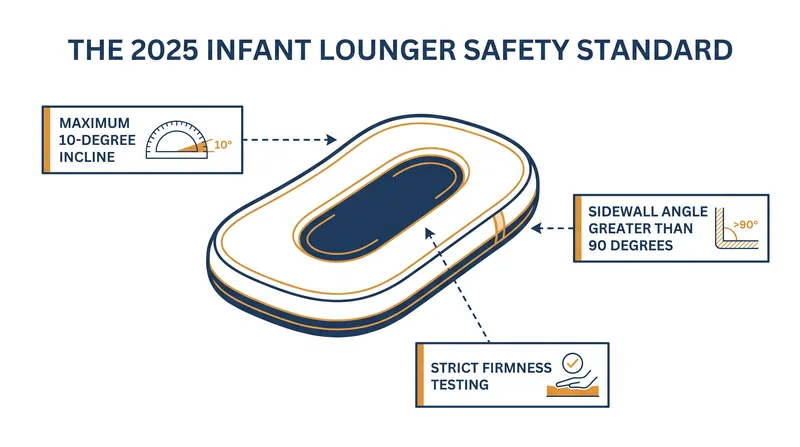 The mandatory geometry and firmness rules designed to prevent positional asphyxiation.