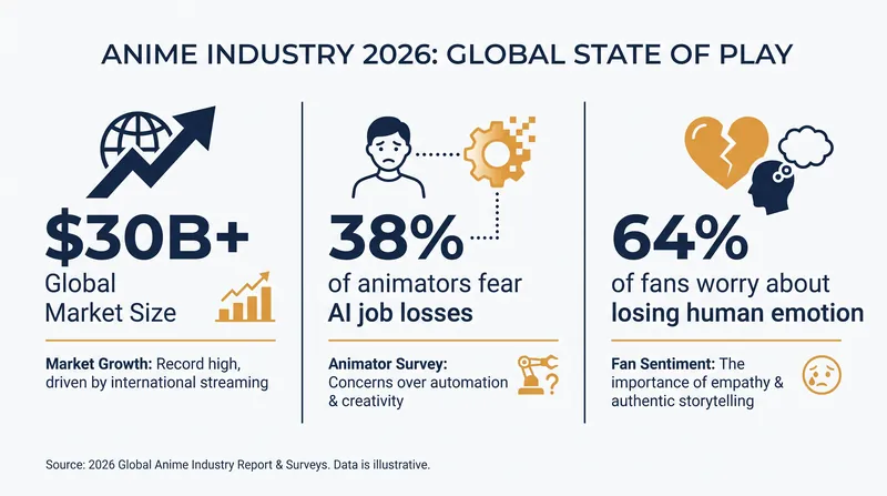 Despite a booming global market, anxiety over AI replacement remains high among both creators and fans.