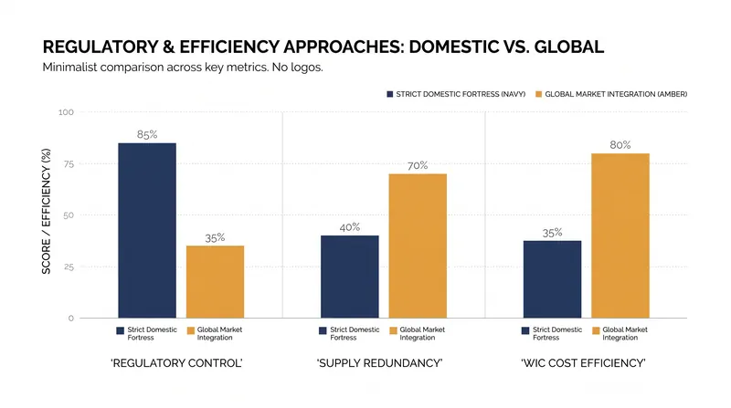 Policymakers face a stark trade-off between regulatory control and supply chain redundancy.