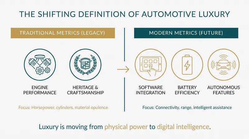 Legacy automakers are being forced to adapt to a consumer base that prioritizes software over traditional engine mechanics.