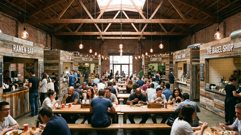 Adaptive reuse projects are turning former mega-restaurants into incubators for up-and-coming chefs.