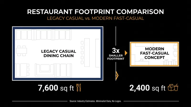 The changing economics of restaurant real estate favor smaller, more efficient footprints.