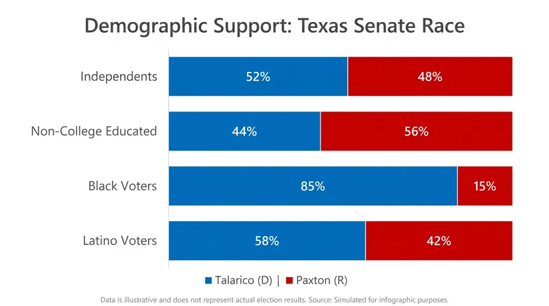 Talarico has carved out a commanding lead among independent voters and non-college-educated Texans.