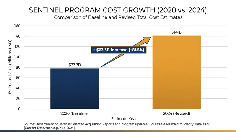The program's acquisition cost has grown by 81 percent since its 2020 baseline.