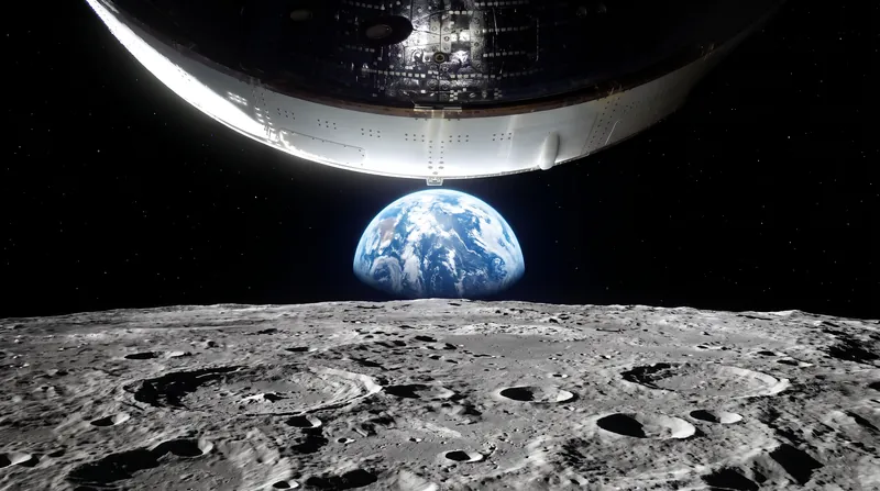 The crew captured stunning views of Earth rising over the lunar surface.