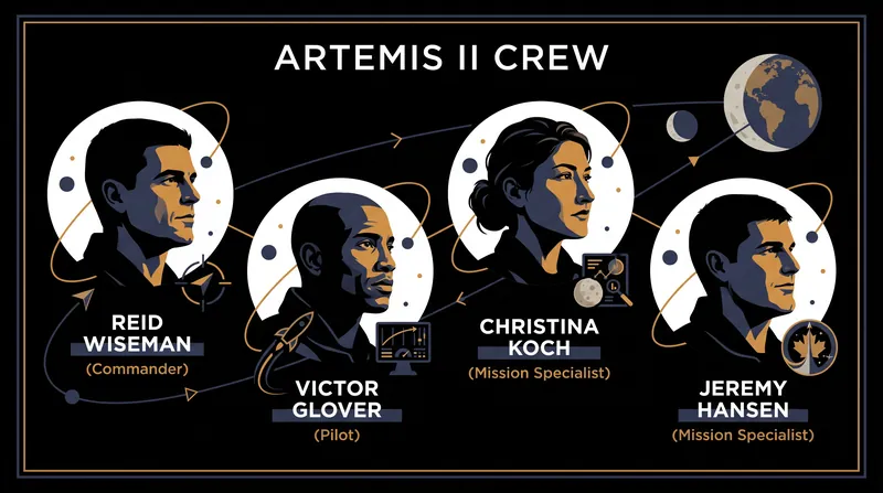 The historic four-person crew of the Artemis II mission.