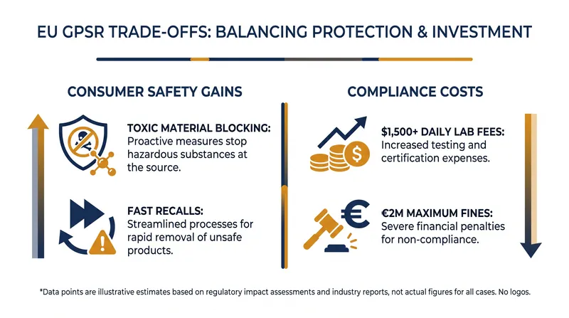 The financial and safety trade-offs of the General Product Safety Regulation.