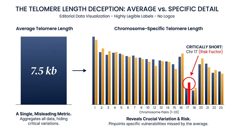 A single critically short telomere can trigger cellular senescence, even if the overall average length appears healthy.
