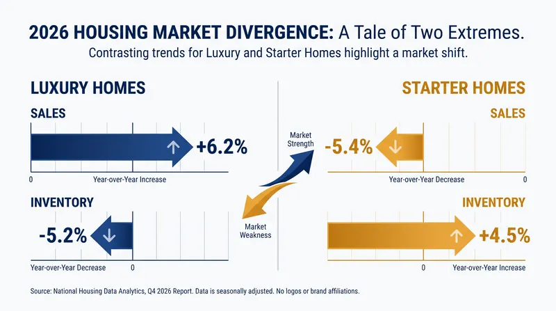 Recent data highlights the stark contrast between the top and bottom tiers of the real estate market.