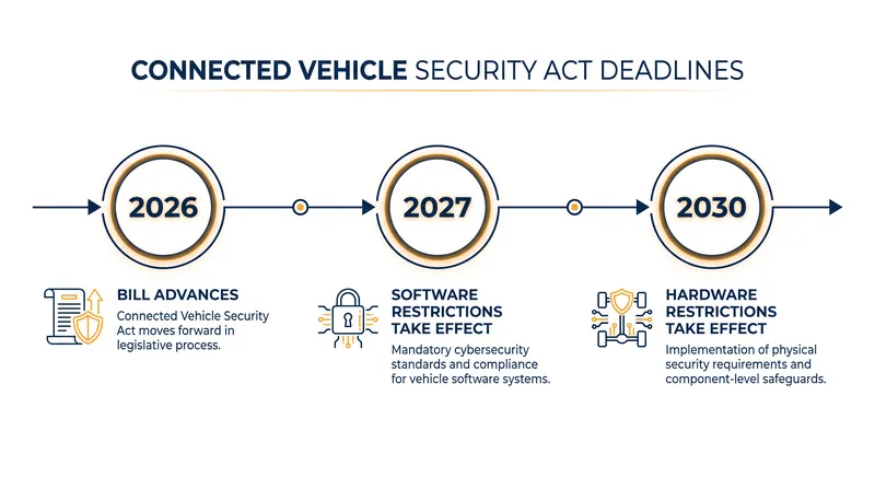 The proposed legislation aligns with Commerce Department rules, phasing in bans over the next four years.