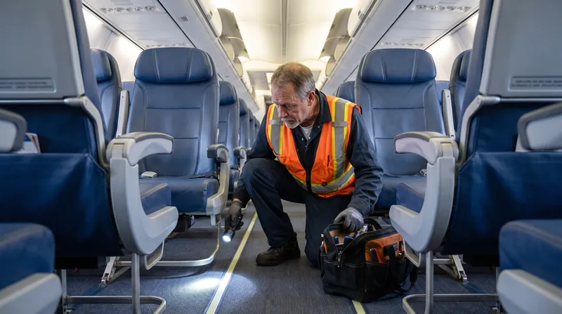 Maintenance crews must physically verify that the locking pins on every seat assembly are fully engaged.