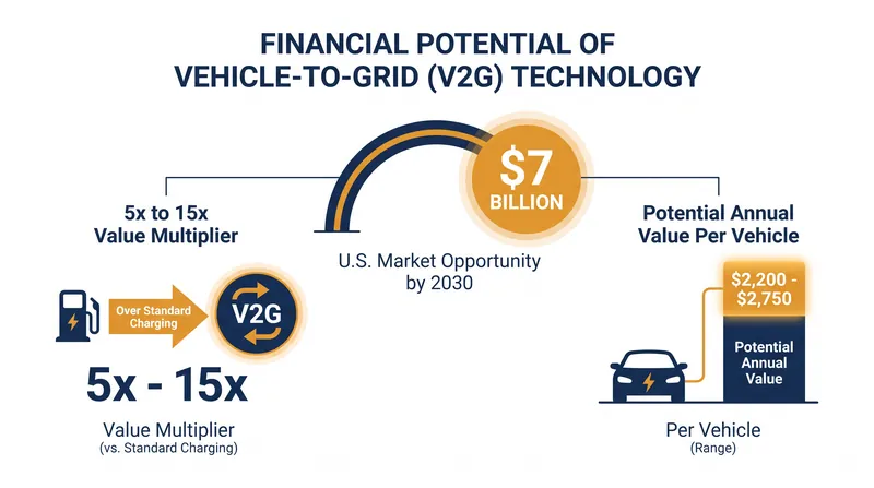 A recent E3 study projects that bidirectional charging could unlock up to $7 billion in value for U.S. utilities by 2030.