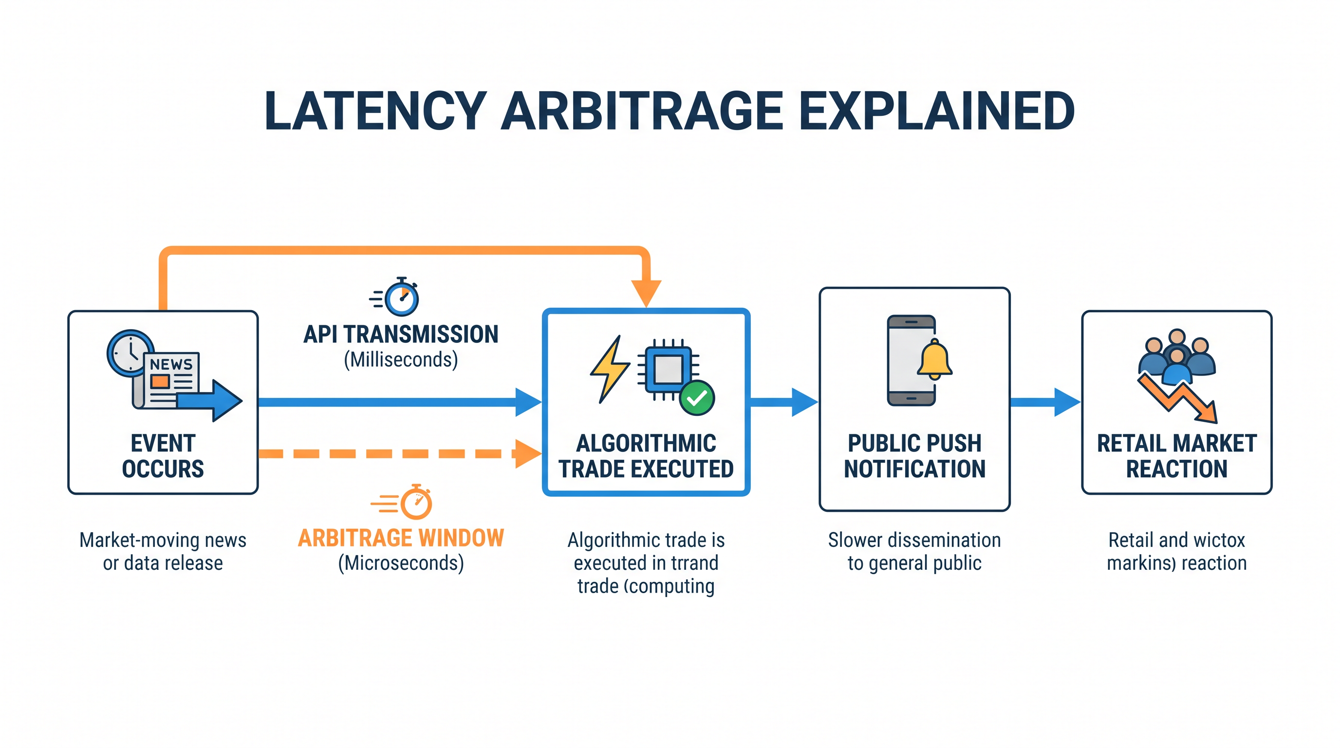 How high-frequency trading algorithms exploit microscopic time delays to execute trades before the public can react.