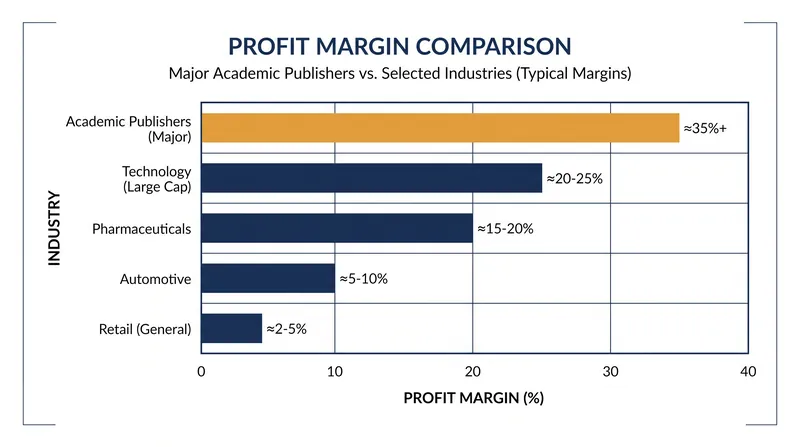 Major academic publishers frequently report profit margins that rival or exceed those of the largest technology companies.
