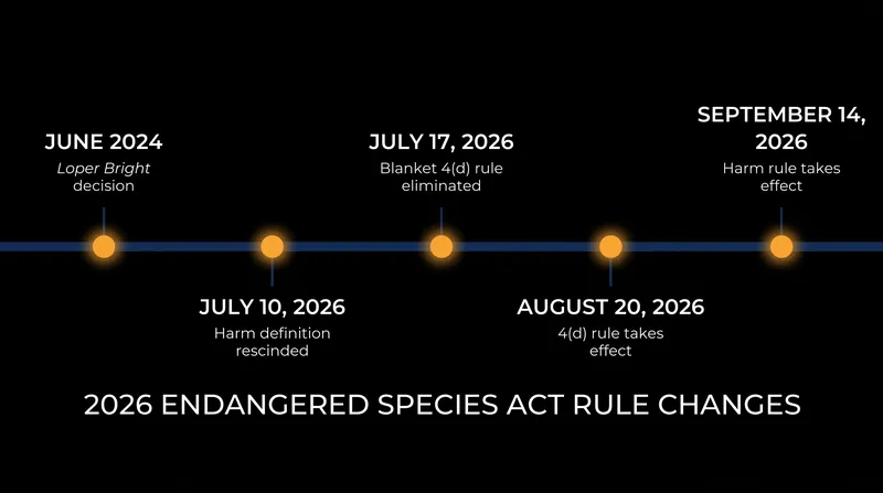 The regulatory changes will take effect in late summer and early fall of 2026.