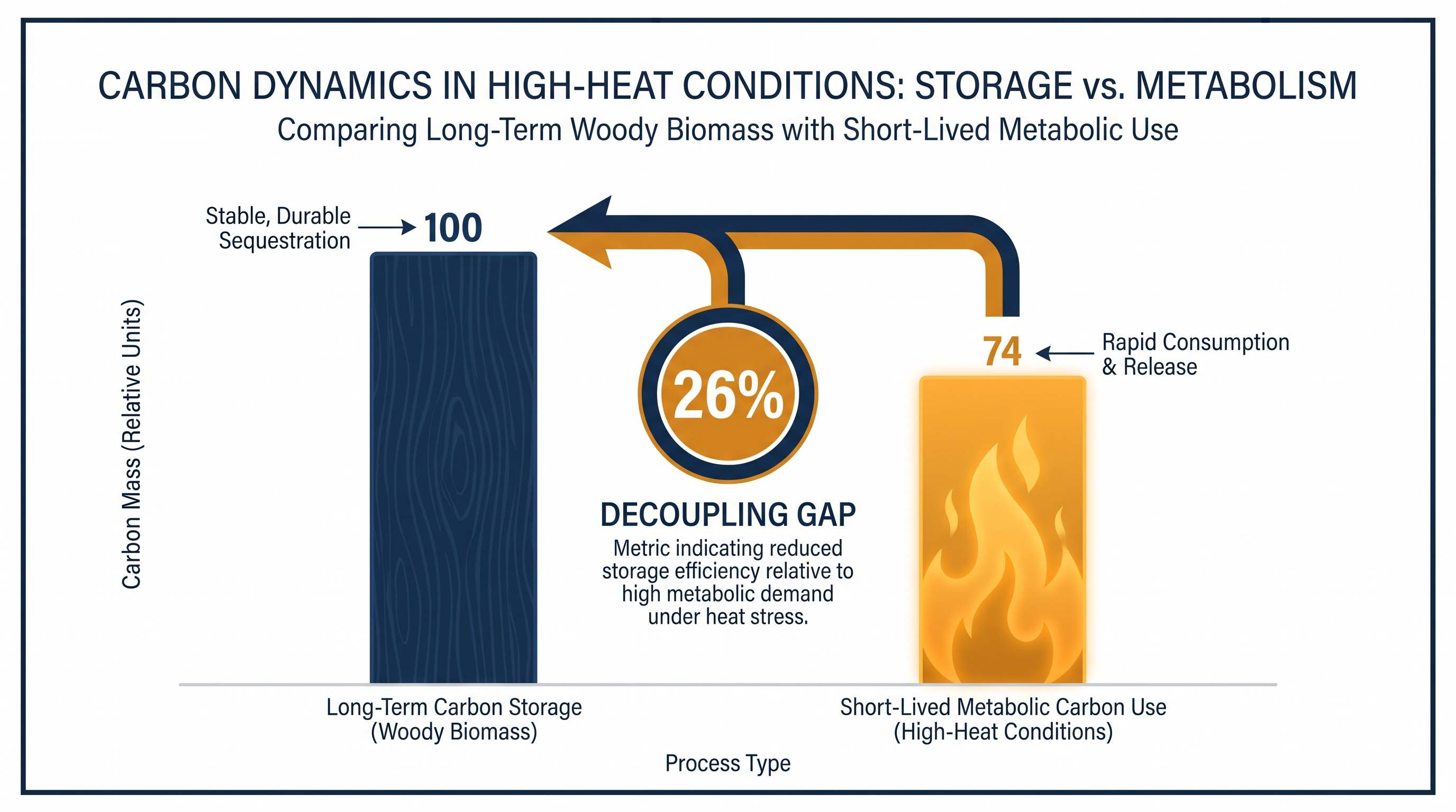 Studies show that up to 26 percent of annual carbon uptake can occur after long-term wood growth has already ceased.