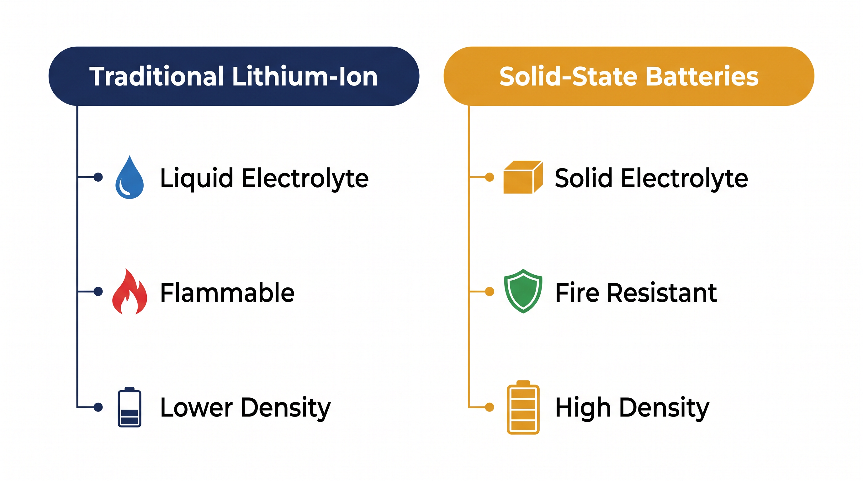 Replacing liquid electrolytes with solid materials drastically improves both safety and energy density.