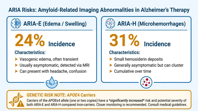 Amyloid-Related Imaging Abnormalities (ARIA) represent the most significant safety risk of donanemab therapy.
