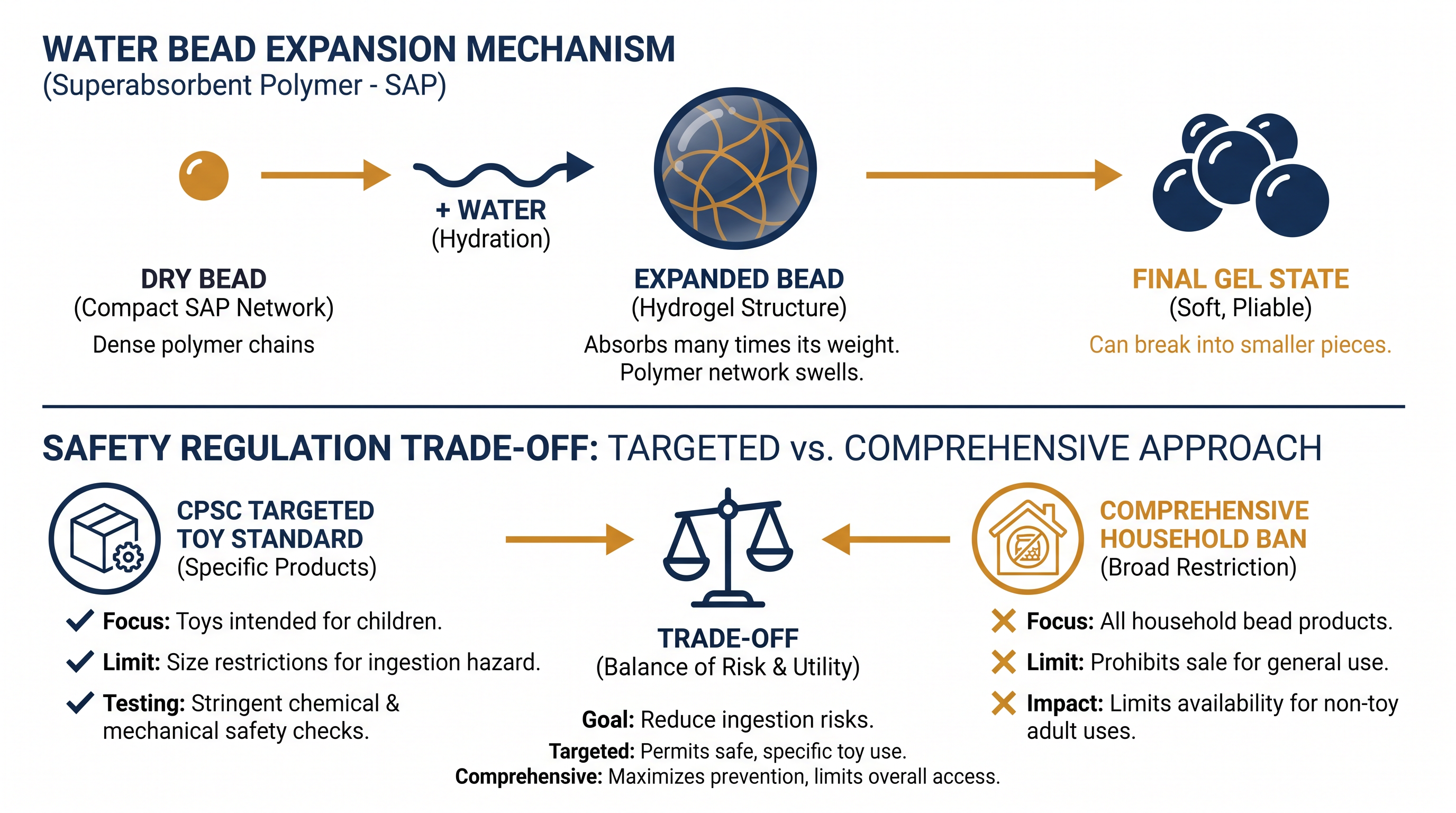 The regulatory trade-off: targeted toy standards versus a comprehensive household ban.