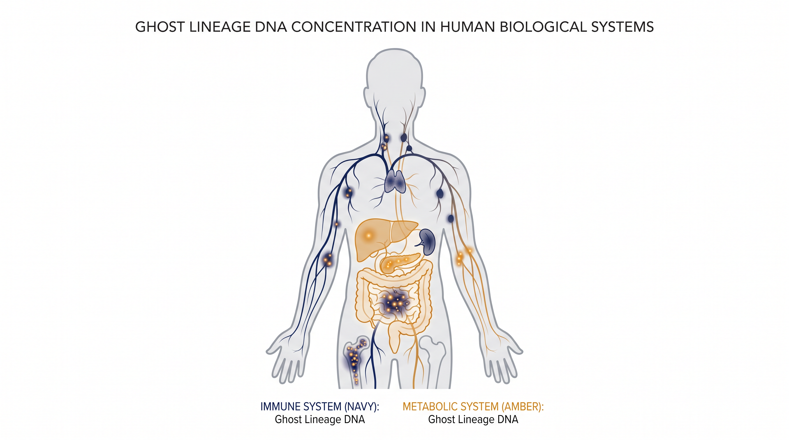 Ghost lineage DNA is heavily concentrated in regions associated with immunity and metabolism.