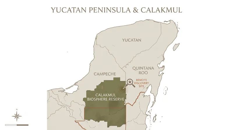 Minanbé is located deep within the Calakmul Biosphere Reserve in Campeche, Mexico.